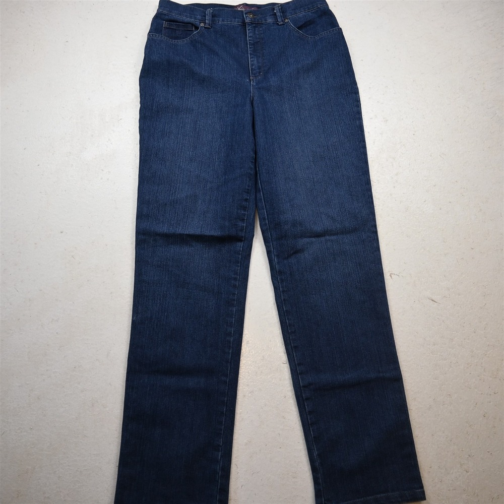 Gloria Vanderbilt 10 Amanda Classic Taper Dark Stretch Denim Womens Jeans